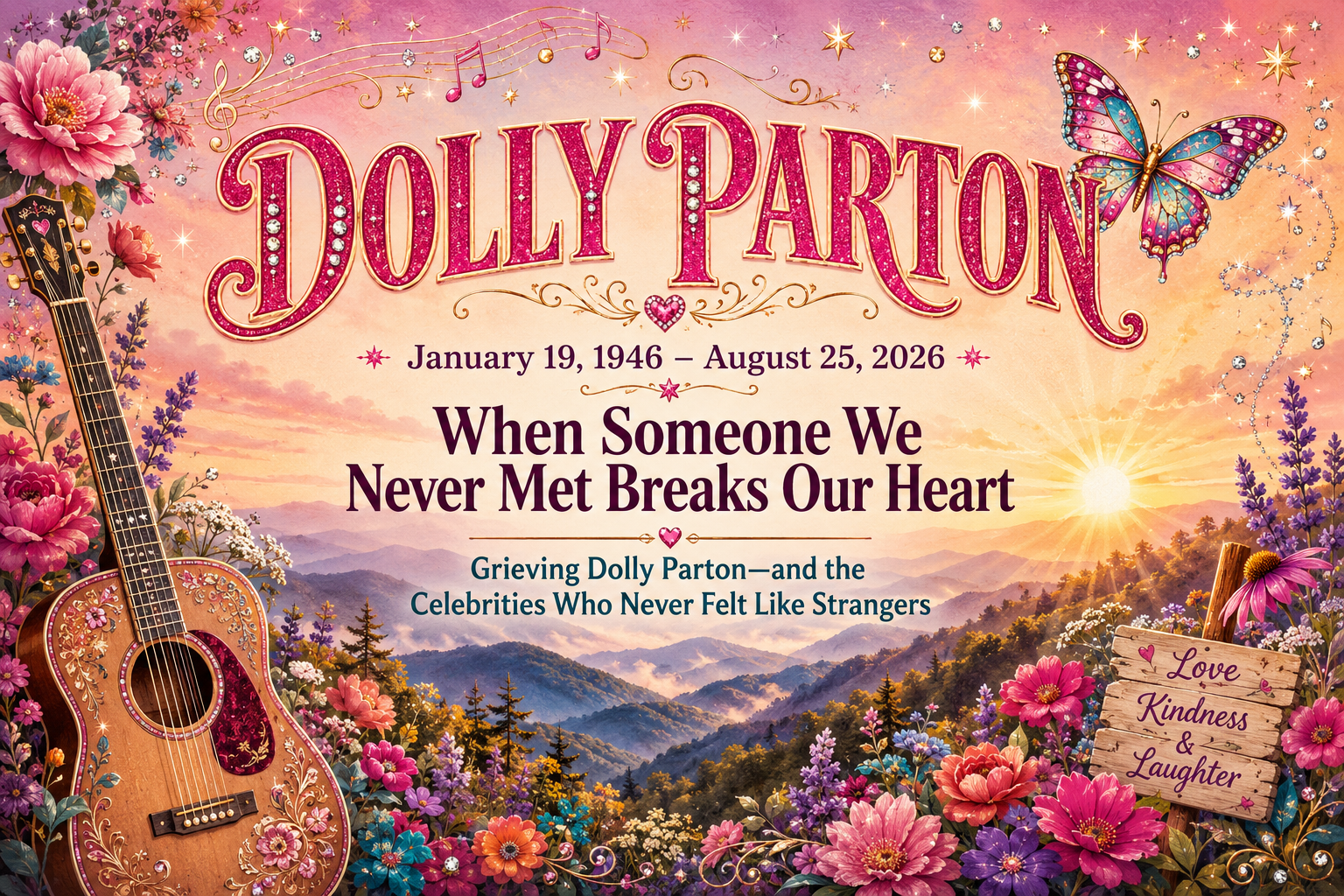 Dolly Parton Memorial Art - January 19 1946 to August 25 2026 - When Someone We Never Met Breaks Our Heart